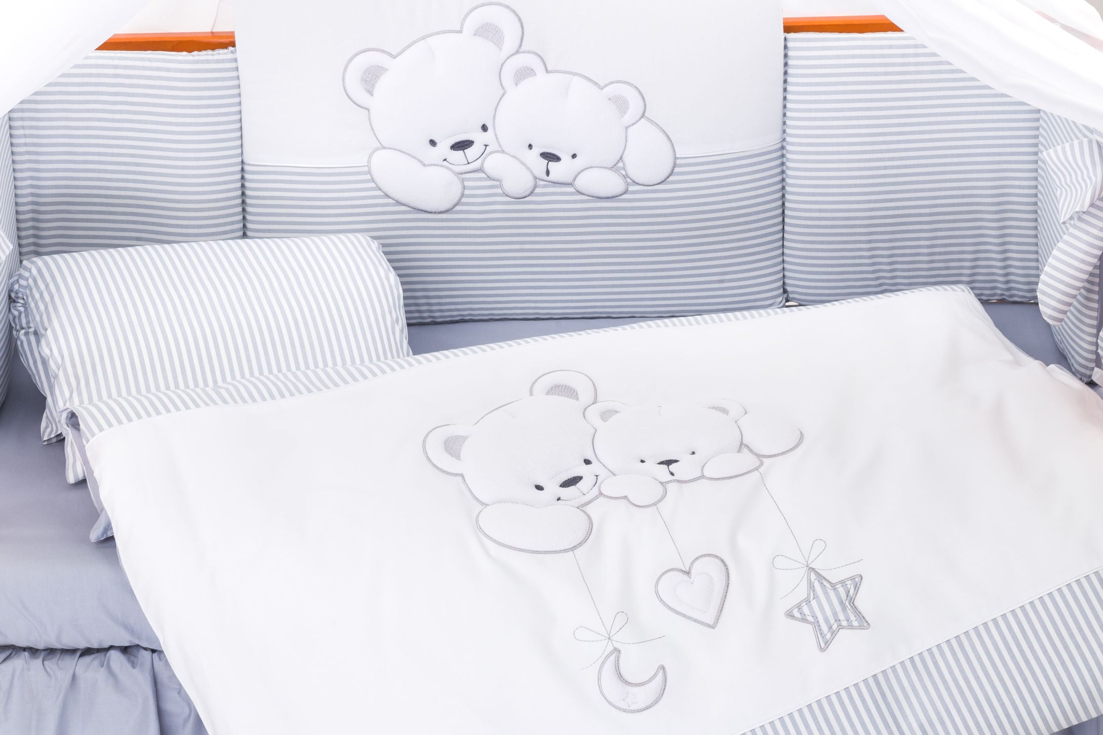 Tutto Lina lenjerie de pat Tusia Cuddle Bears Gri 01