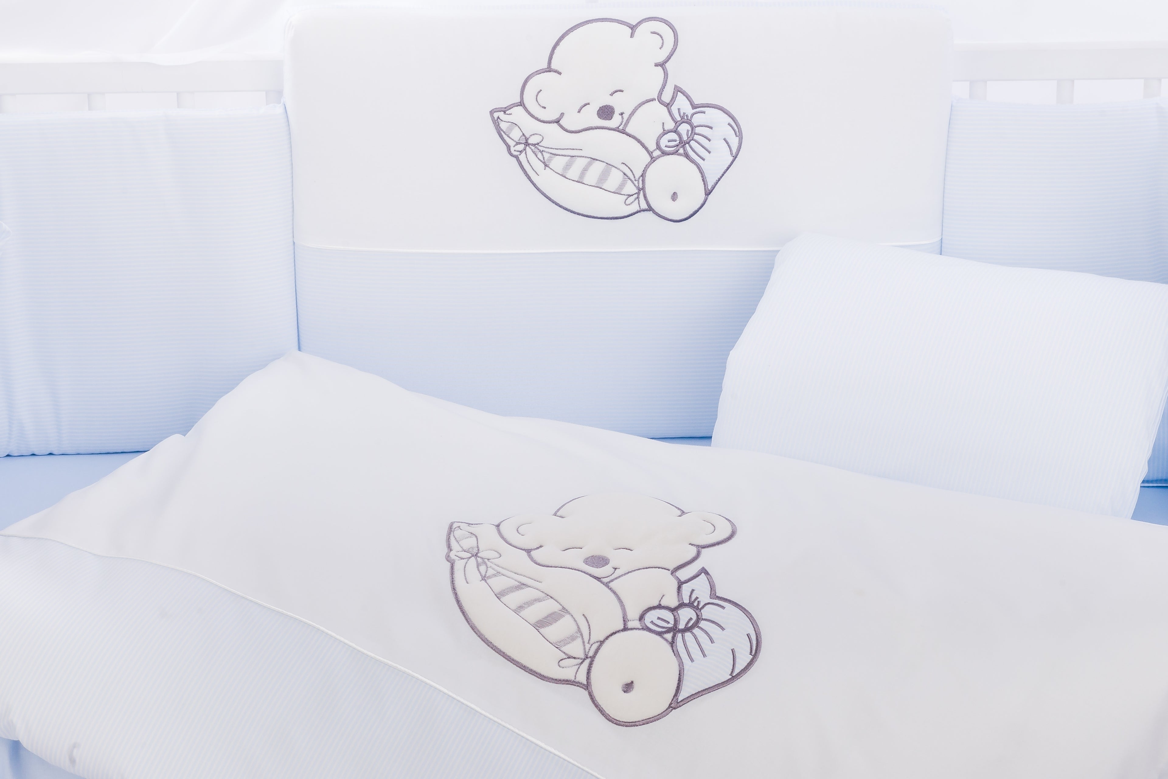 Tutto Lina lenjerie de pat Tusia 3 piese Sleeping Bear Blue 01