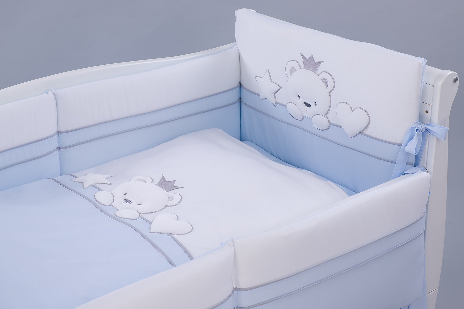 Tutto Lina lenjerie de pat Tusia 7 piese Bear Crown Blue 01