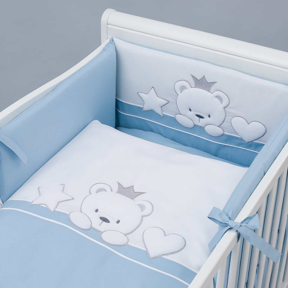 Tutto Lina lenjerie de pat Tusia 7 piese Bear Crown Dark Blue 02 Imagine principală a produsului