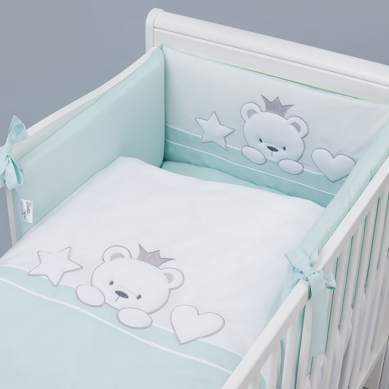 Tutto Lina lenjerie de pat Tusia 2 piese Bear Crown Mint 03 Imagine principală a produsului
