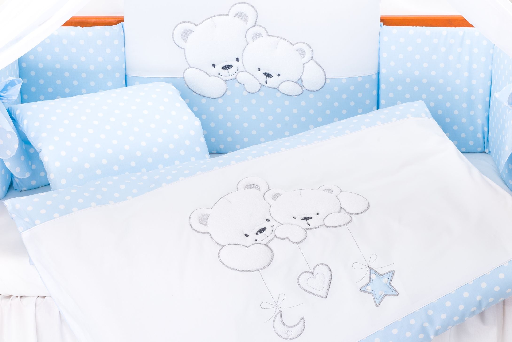 Tutto Lina lenjerie de pat Tusia 7 piese Cuddle Bears Blue