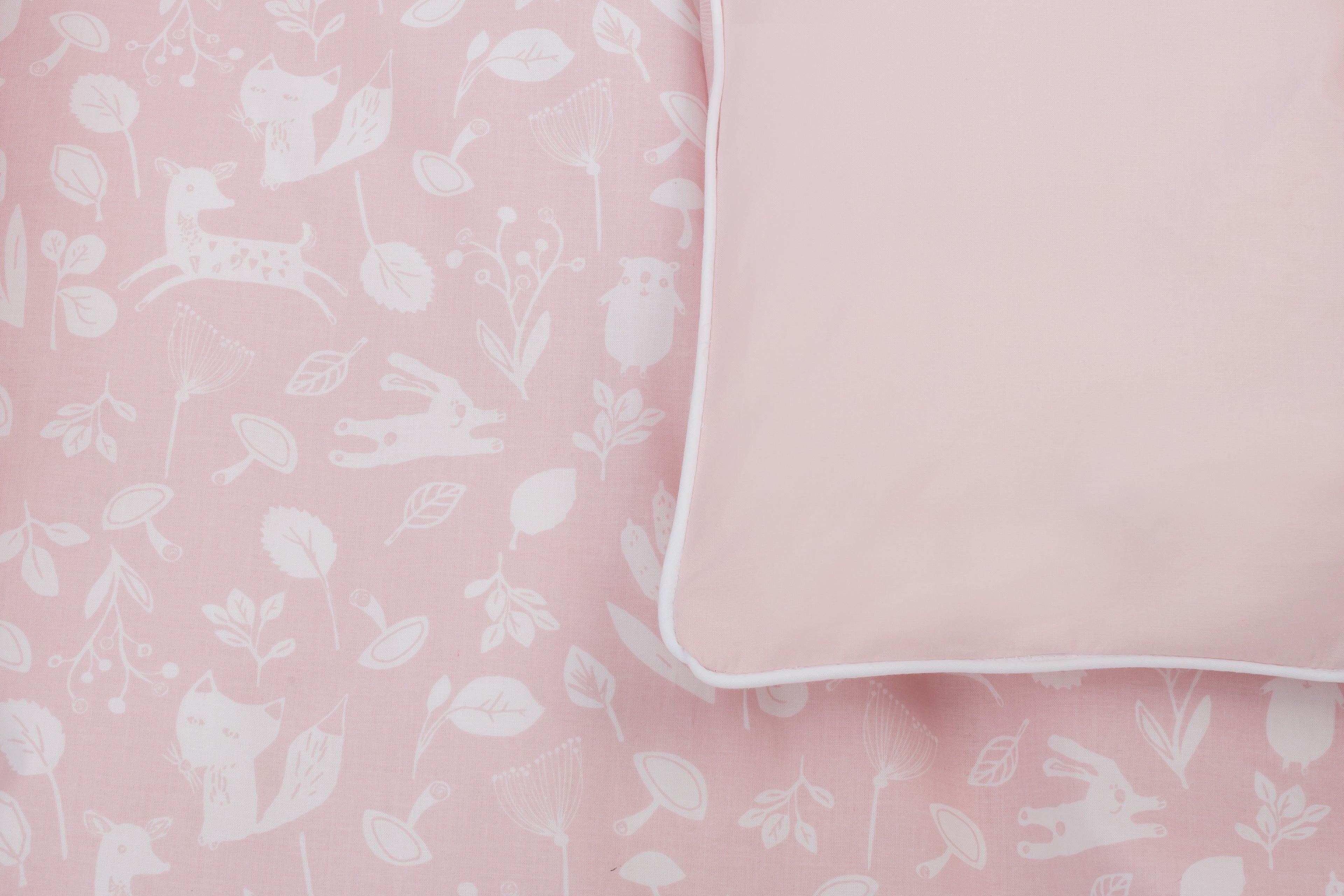 Tutto Lina lenjerie de pat Tusia 7 piese Forest Animals Pink 03