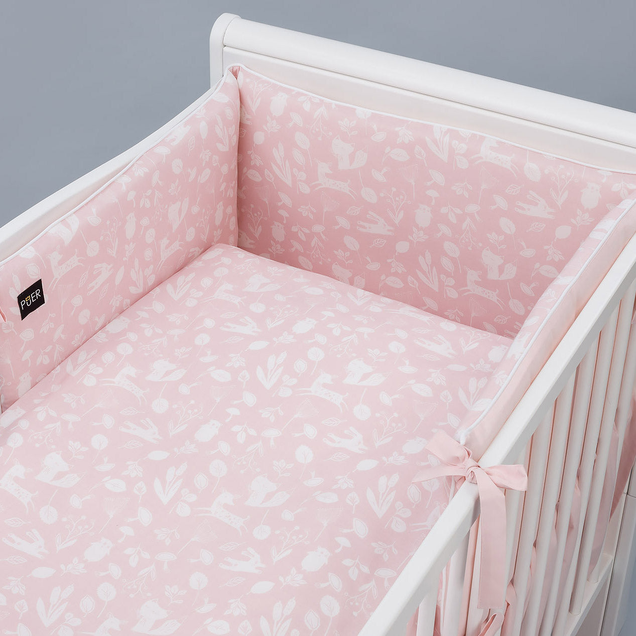 Tutto Lina lenjerie de pat Tusia 7 piese Forest Animals Pink 02 Imagine principală a produsului