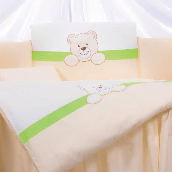 Tutto Lina Set lenjerie pat 4 piese Teddy Bear crem -mic