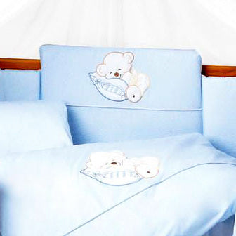 Tutto Lina Lenjerie pat Tusia 4 Sleeping Bear Blue 01 Imagine principală a produsului