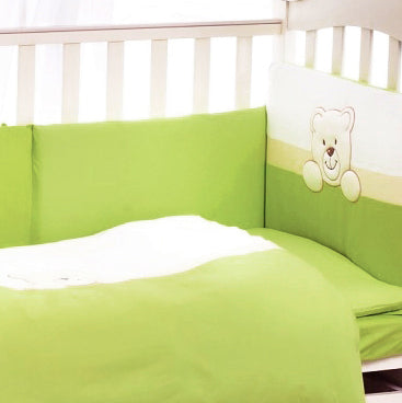 Tutto Lina Set lenjerie pat 4 piese Teddy Bear Verde 01
