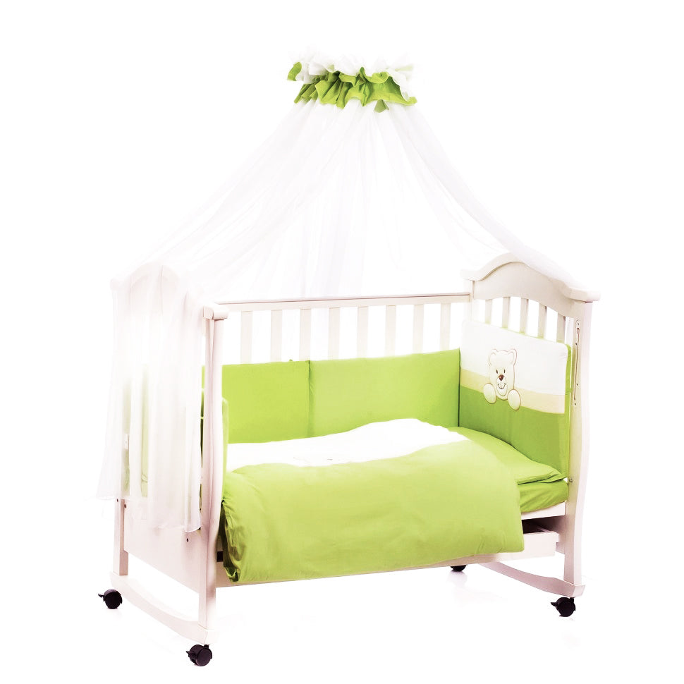Tutto Lina Set lenjerie pat 4 piese Teddy Bear Verde 02