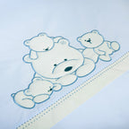 Tutto Lina Set lenjerie pat 3 piese Polar Bears Albastru 01