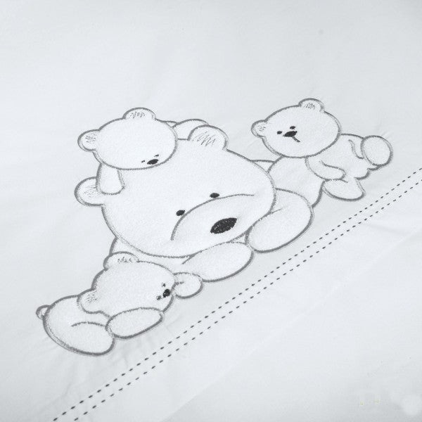 Tutto Lina Set lenjerie pat 4 piese mic Polar Bears Alb 01 Imagine principală a produsului