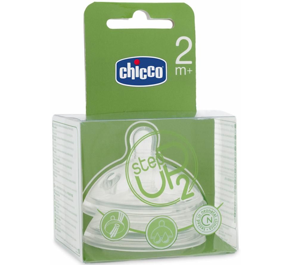 Chicco tetina silicon Step Up 2 flux mediu 2m+ 2 buc/set