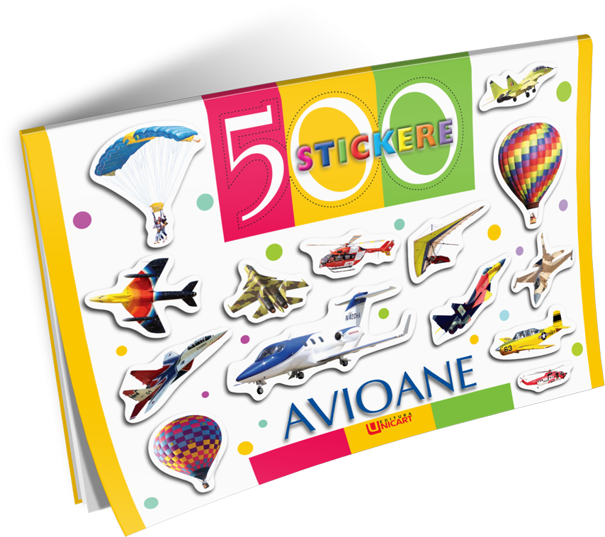 Unicart 500 de Stickere pentru 3-5 ani Avioane
