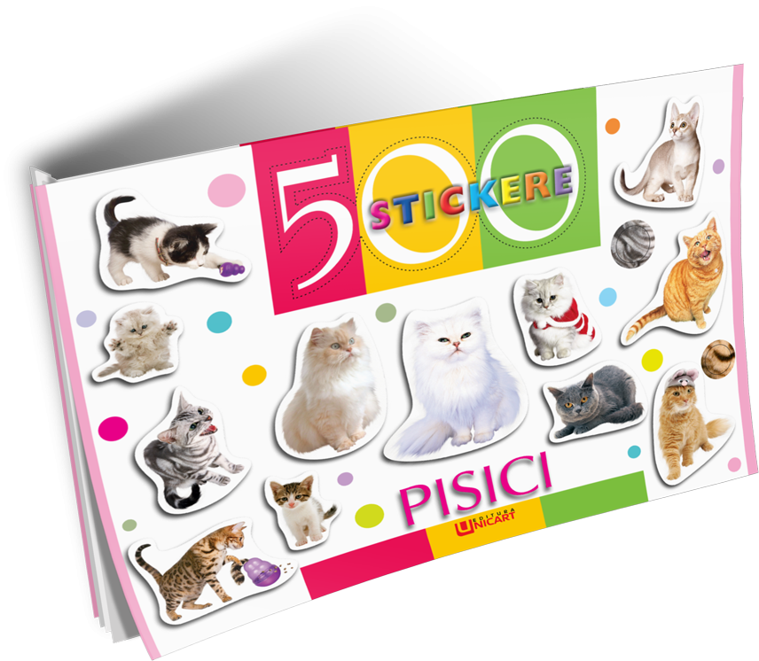 Unicart 500 de Stickere pentru 3-5 ani Pisici