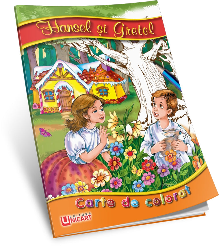 Unicart Carte de colorat  3ani+ Hansel si Gretel