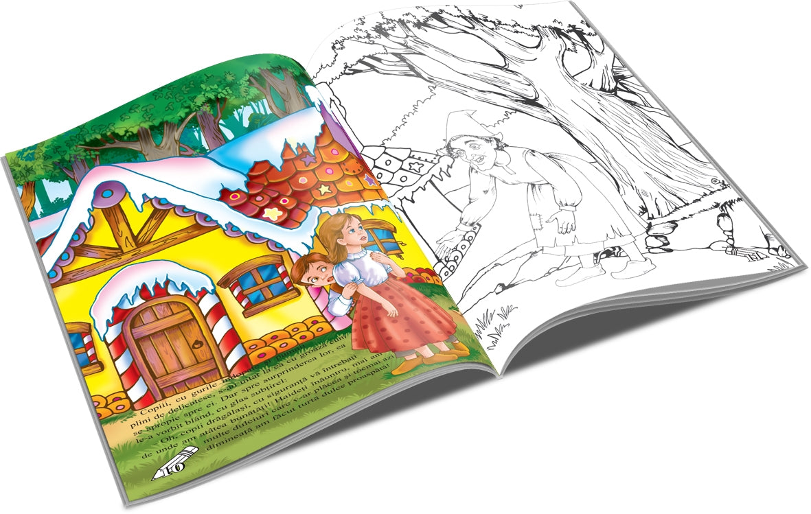 Unicart Carte de colorat  3ani+ Hansel si Gretel
