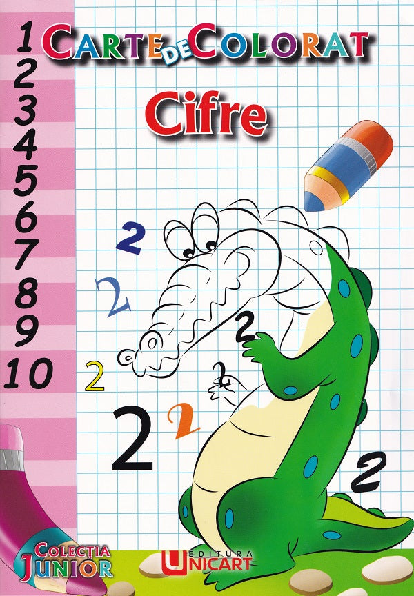 Unicart Carte de colorat Colectia Junior 3 ani+, Cifre B5 Imagine principală a produsului
