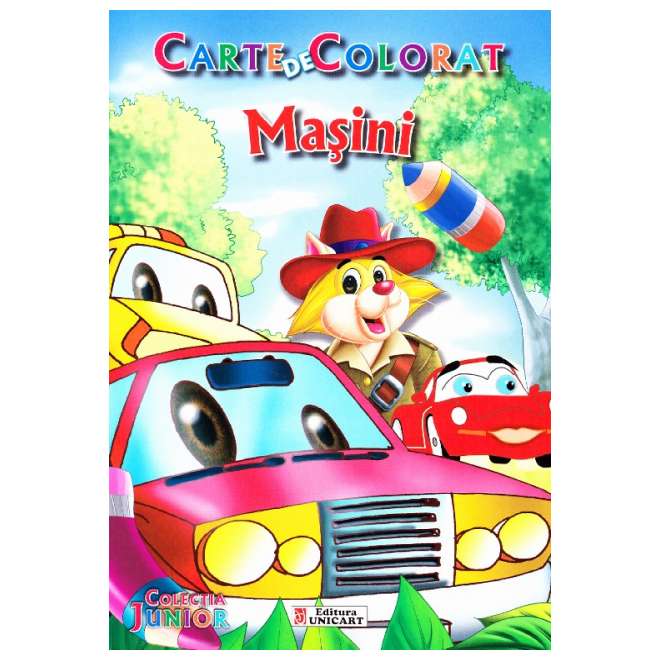 Unicart carte de colorat Colectia Junior 3 ani+, Masini