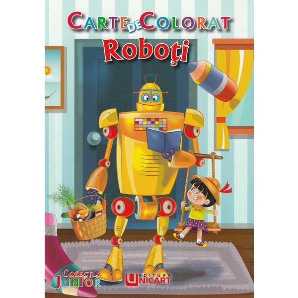 Unicart carte de colorat  Colectia Junior 3 ani+, Roboti