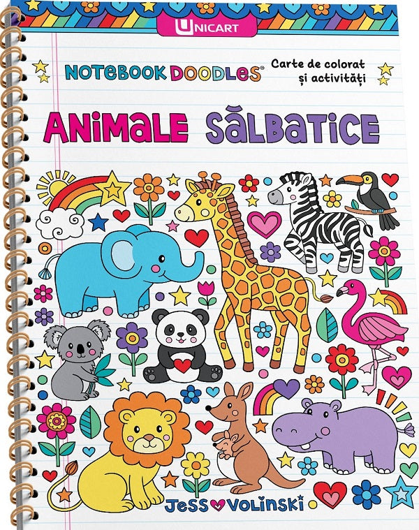 Unicart Carte de colorat si activitati 3 ani+ Animale salbatice