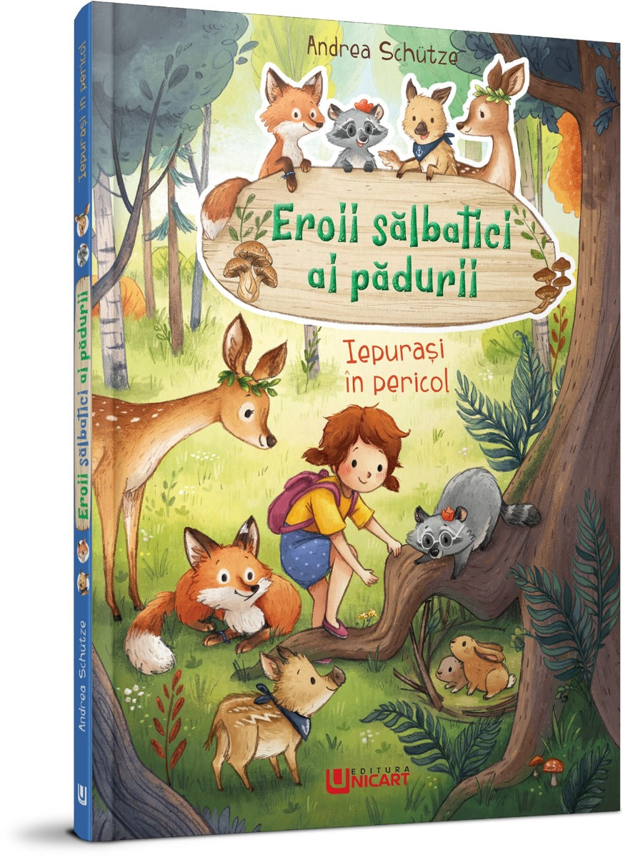 Unicart carte Eroii salbatici ai padurii 6 ani+ Iepurasi in pericol