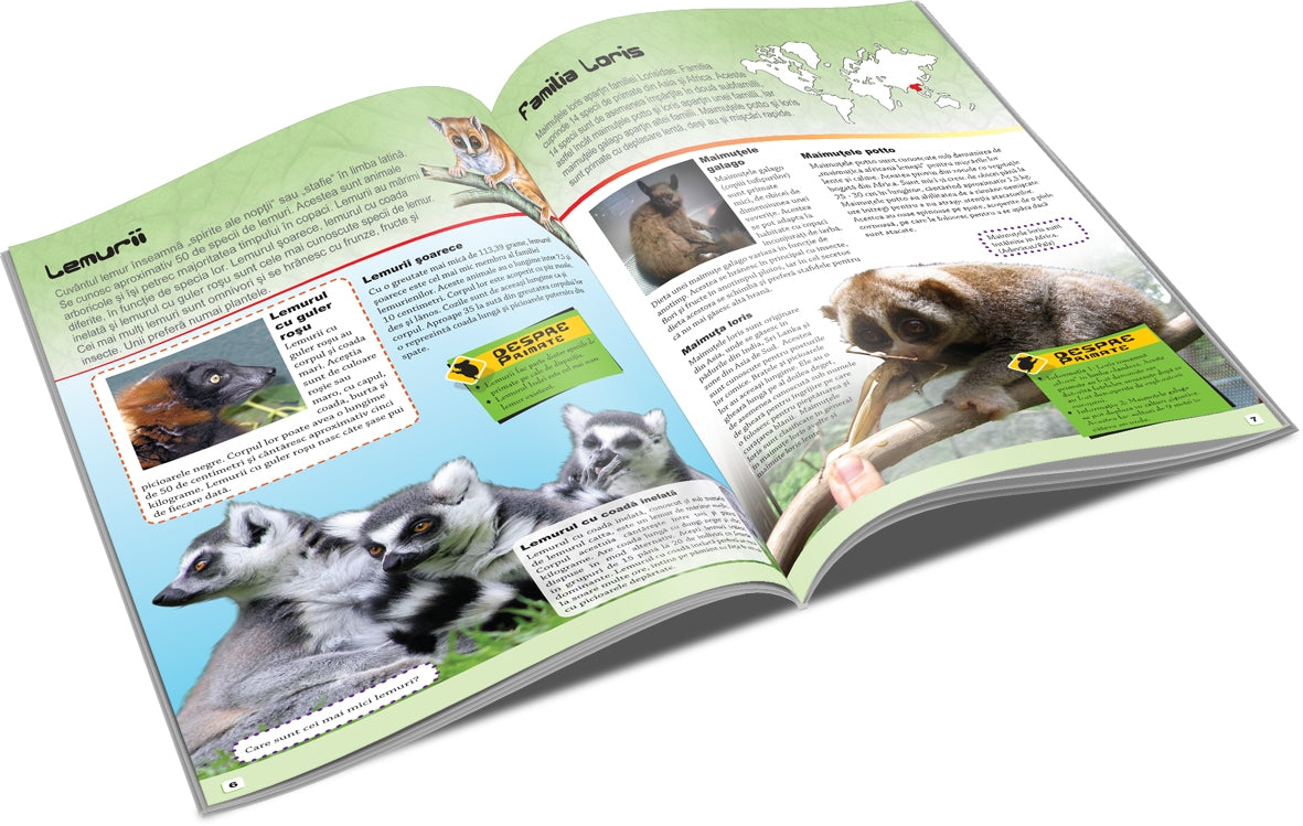 Unicart carte Lumea Animalelor 6 ani+ Enciclopedie Primate