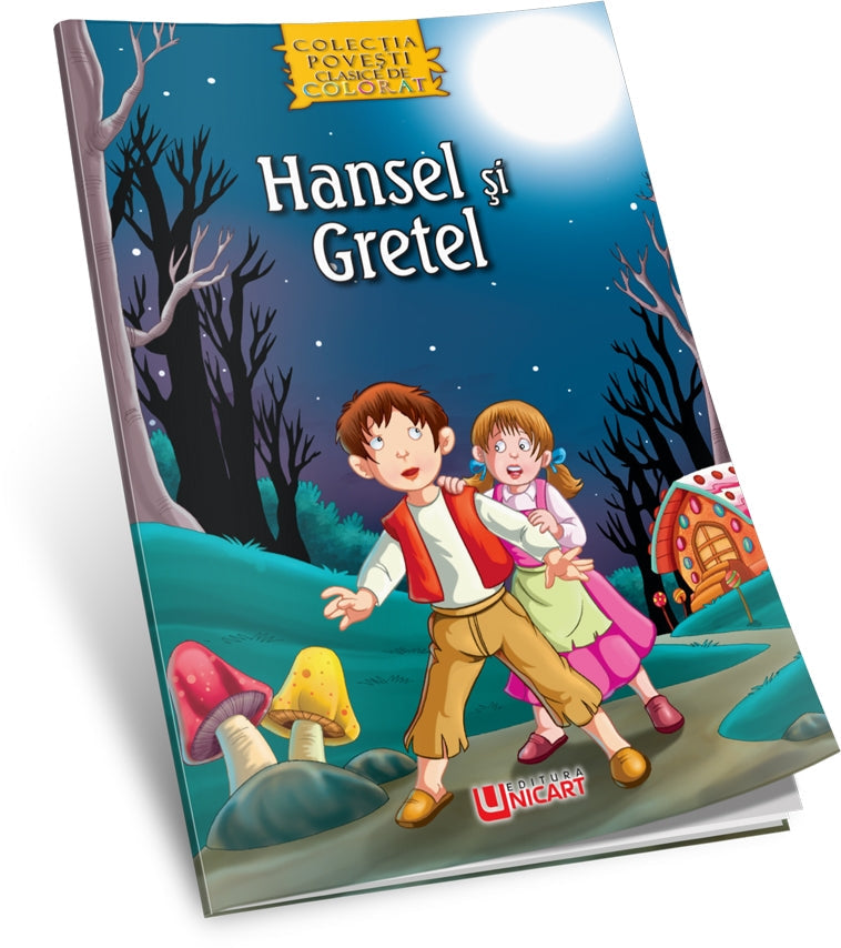 Unicart carte Povesti clasice de colorat 3 ani+ Hansel si Gretel Imagine principală a produsului