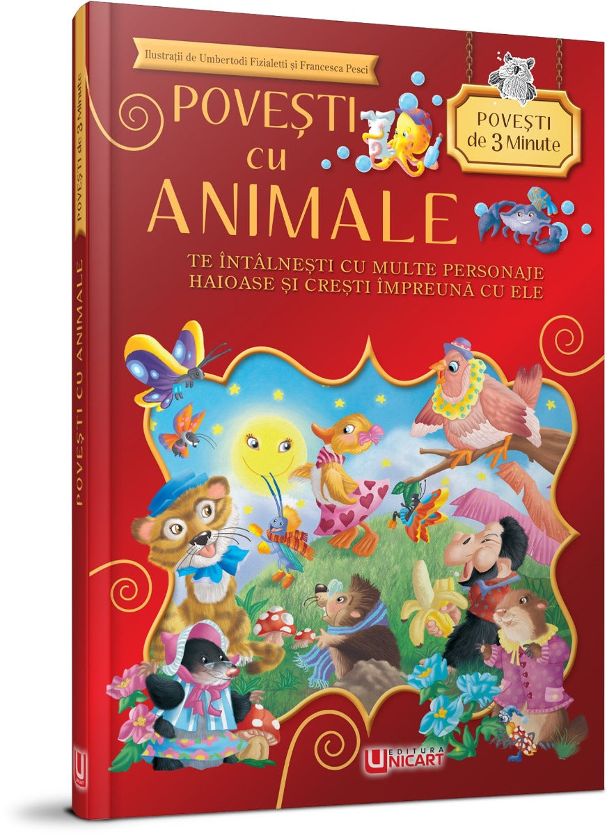 Unicart carte Povesti de 3 minute 3 ani+, Povesti cu animale