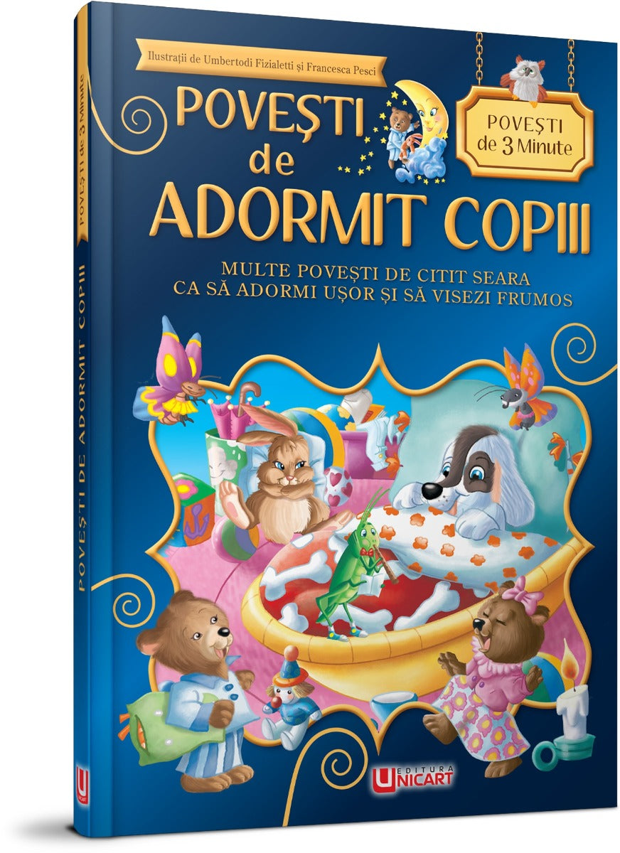 Unicart carte Povesti de 3 minute 3 ani+, Povesti de adormit copiii