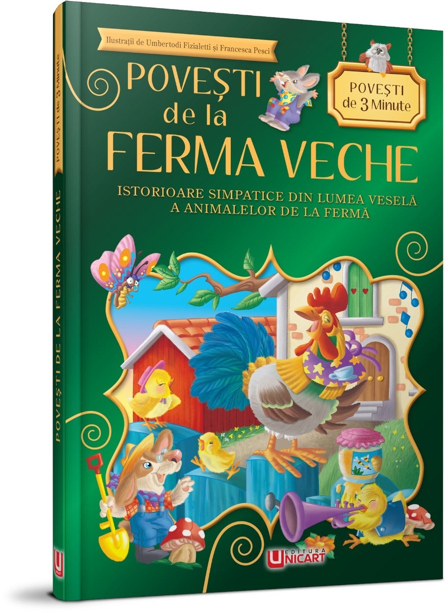 Unicart carte Povesti de 3 minute 3 ani+, Povesti de la ferma veche