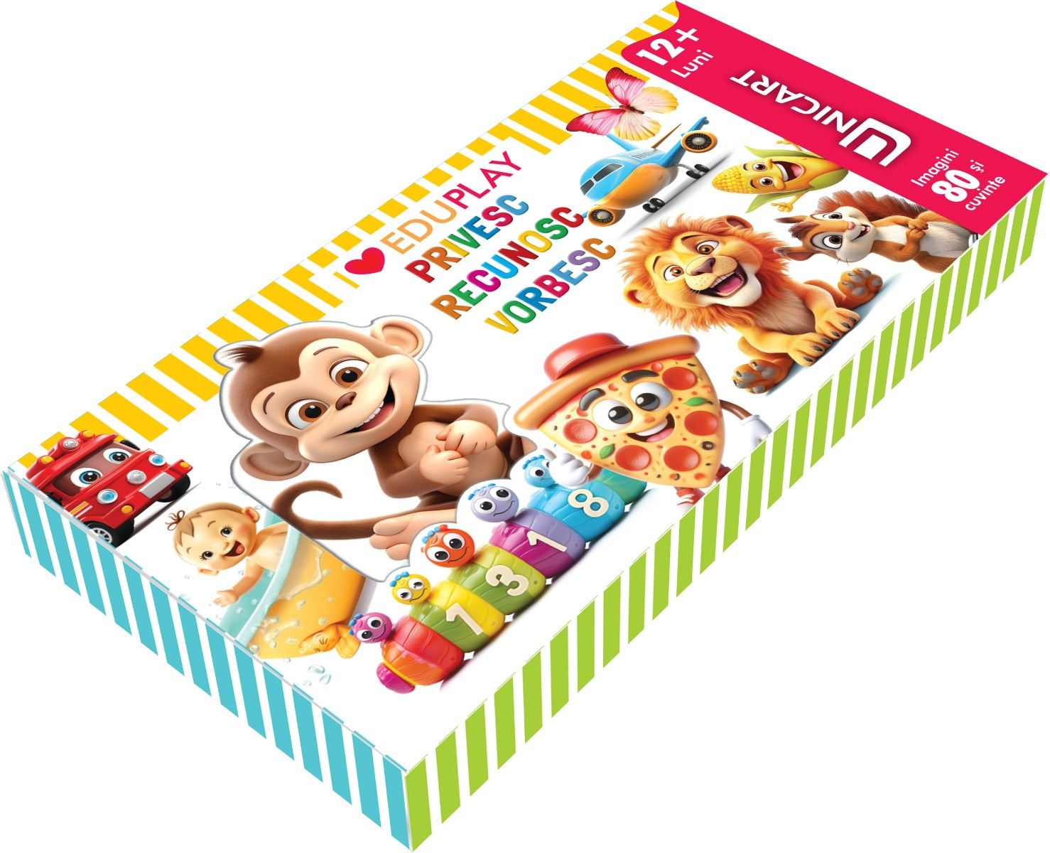 Unicart Cutie Eduplay 12m+ Privesc, recunosc, vorbesc. 80 imagini și cuvinte