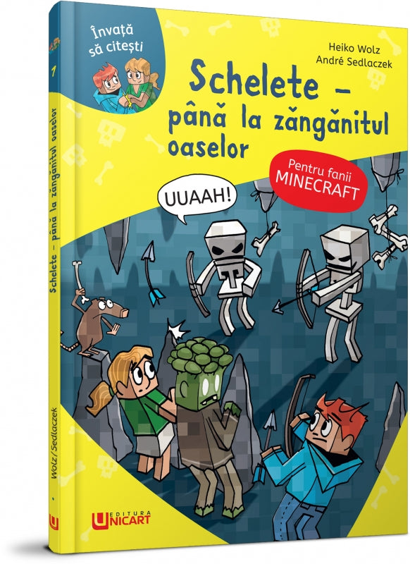 Unicart Invata sa citesti Minecraft 6 ani+ Schelete. Pana la zanganitul oaselor! Imagine principală a produsului