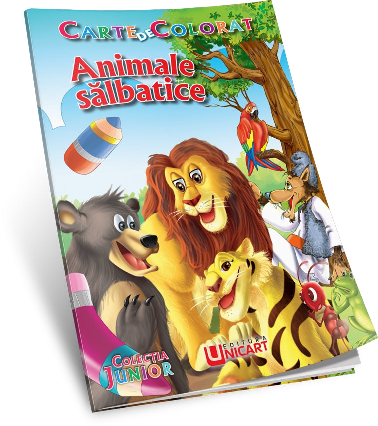 Unicart Carte de colorat  3 ani+, Animale salbatice B5 01
