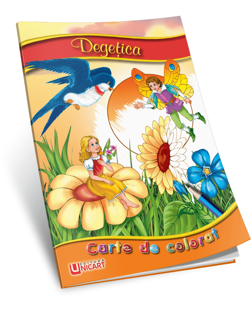Unicart Carte de colorat 3 ani+, Degetica A5 01 Imagine principală a produsului