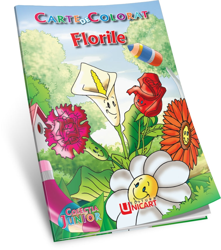 Unicart Carte de colorat  3 ani+, Florile B5 01 Imagine principală a produsului