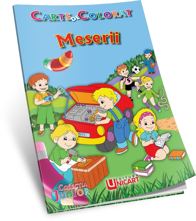 Unicart Carte de colorat  3 ani+, Meserii B5 Imagine principală a produsului