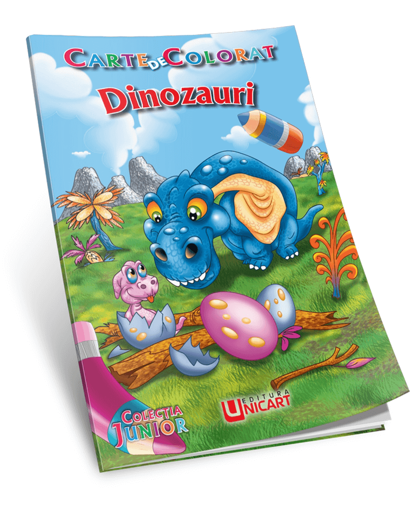 Unicart Carte de colorat  colectia Junior 3 ani+, Dinozauri B5 01 Imagine principală a produsului