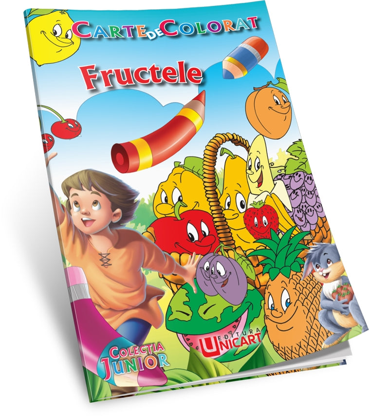 Unicart Carte de colorat Colectia Junior 3 ani+, Fructe 01 Imagine principală a produsului