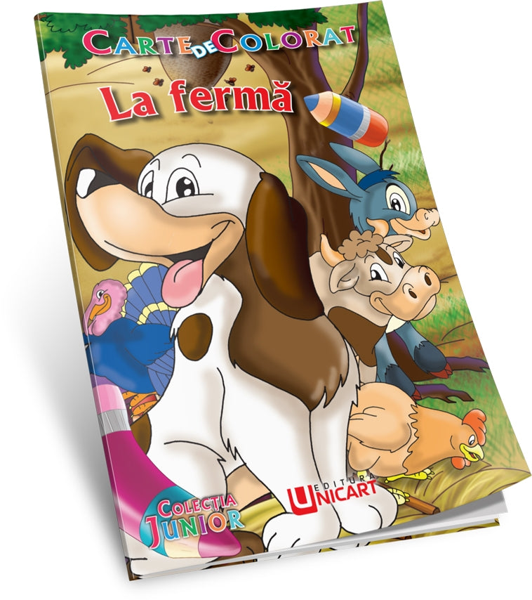 Unicart Carte de colorat Colectia Junior 3 ani+, La ferma 01 Imagine principală a produsului
