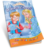 unicart carte de colorat poveste si culoare 3 ani, craiasa zapezii