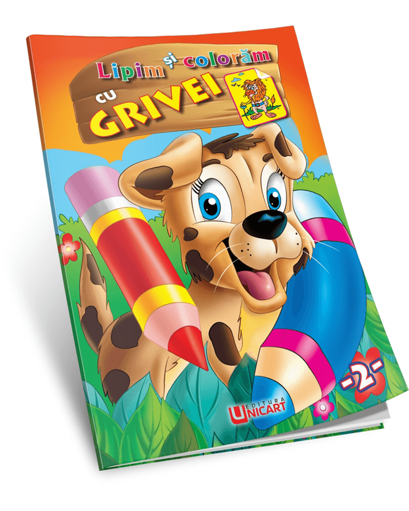 Unicart carte Lipim si coloram 3 ani+, Grivei -2- 01
