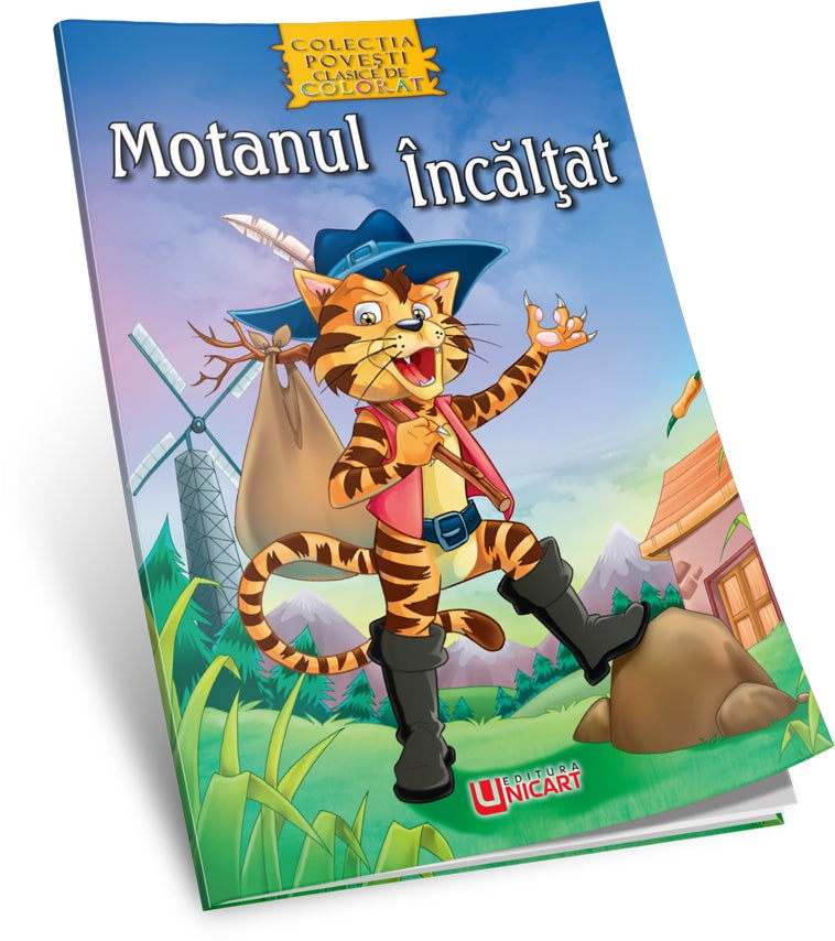 Unicart carte Povesti classice de colorat 3 ani+  Motan
