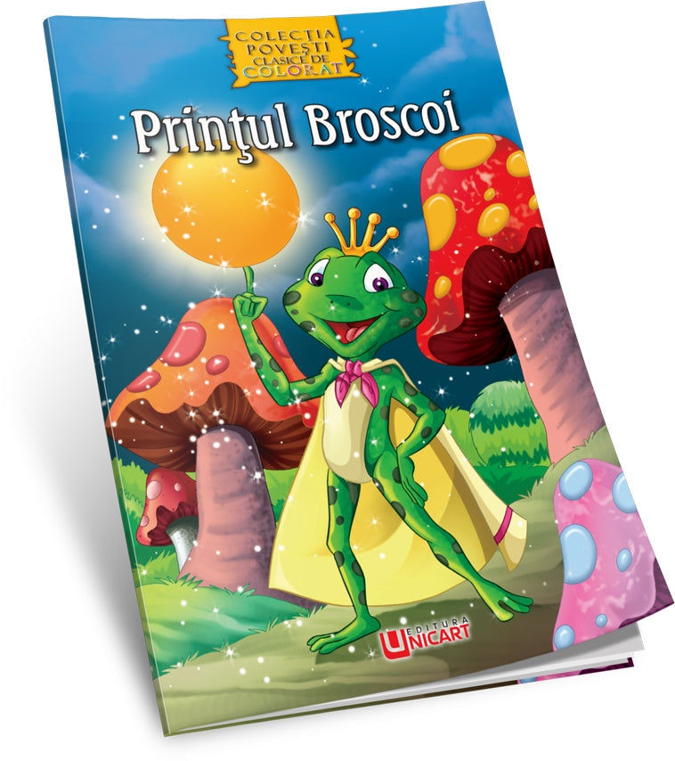 unicart carte povesti classice de colorat 3 ani printul broscoi
