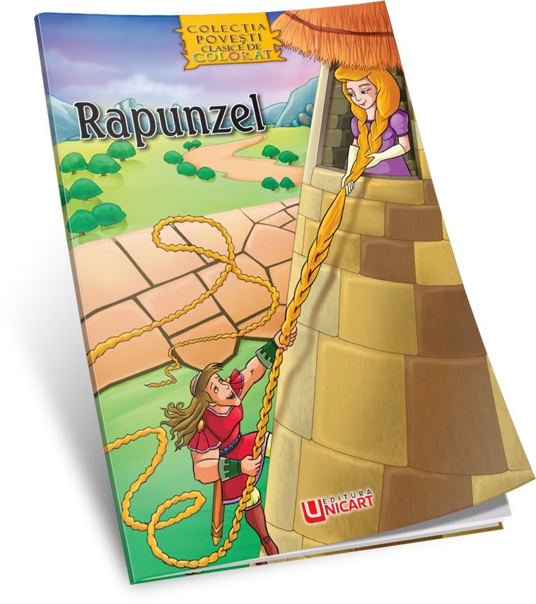Unicart carte Povesti classice de colorat 3 ani+  Rapunzel Imagine principală a produsului