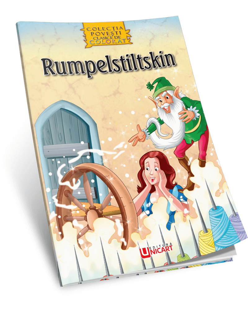 Unicart carte Povesti classice de colorat 3 ani+, Rumpelstiltskin 01