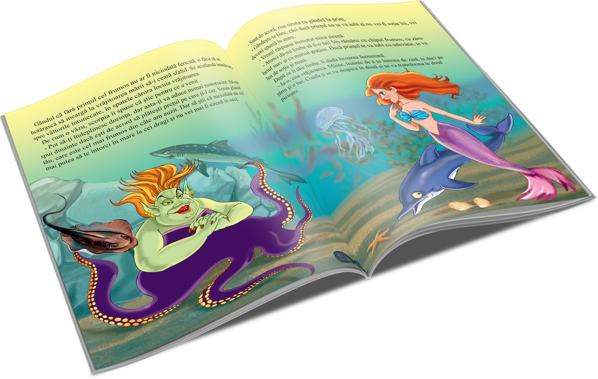 unicart carte povesti ilustrate 3 ani mica sirena