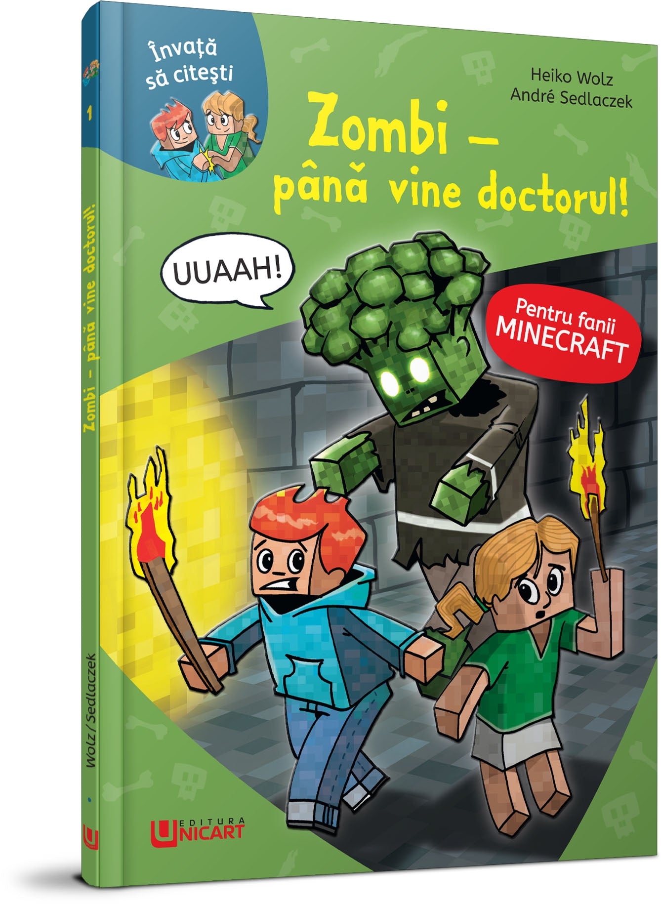 Unicart Invata sa citesti Minecraft 6 ani+, Zombi - pana vine doctorul!