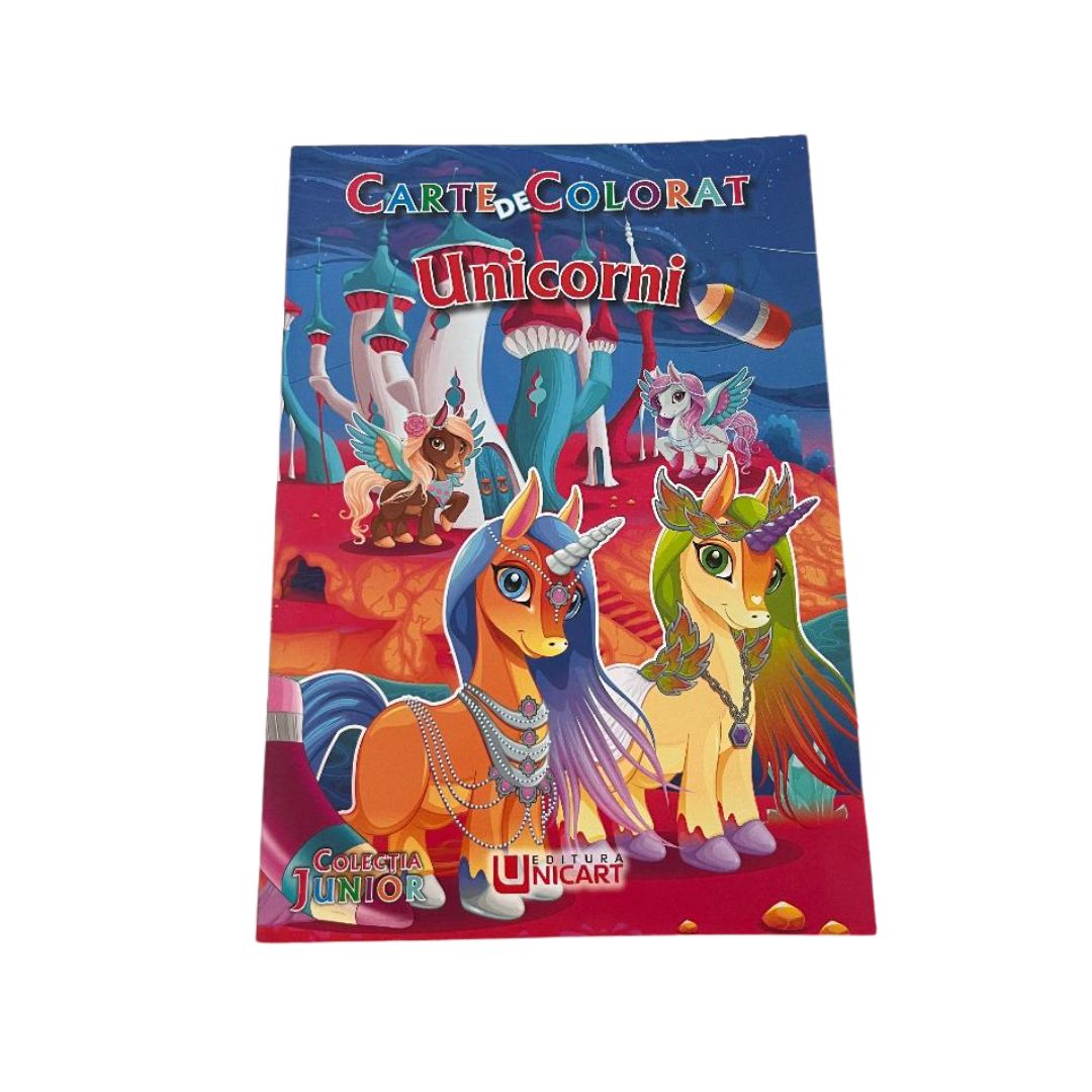 Unicart Carte de colorat Colectia Junior 3 ani+ Unicorni B5 Imagine principală a produsului