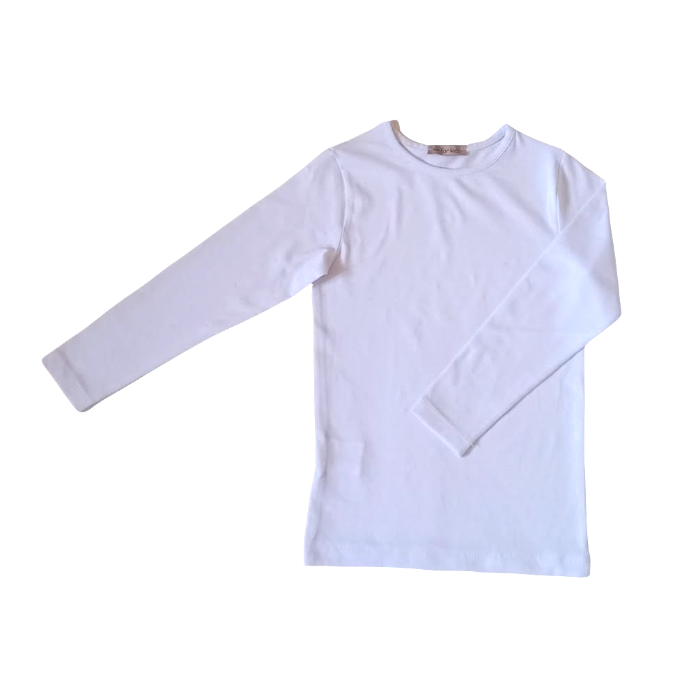 Uniforma bluza Adamo cu maneca lunga 13-16 ani Alb
