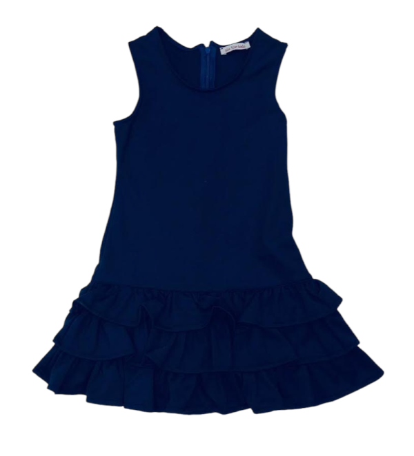 Uniforma sarafan fete Beea, 5-12 ani Blue Imagine principală a produsului