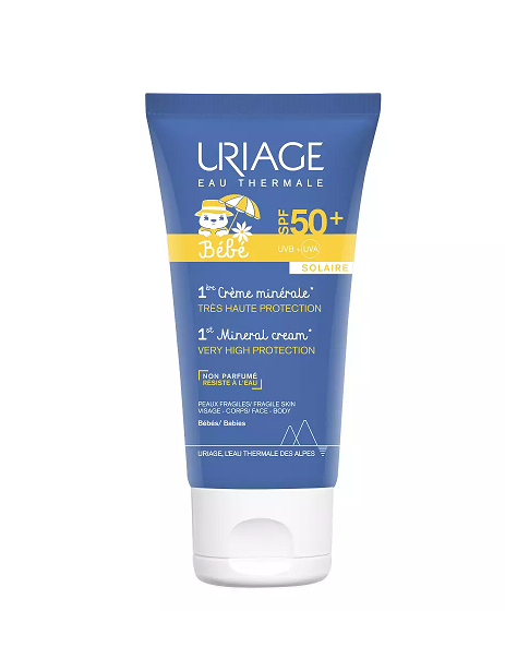 Uriage crema minerala pentru protectie solara cu SPF 50+ 1ere Bebe 50 ml